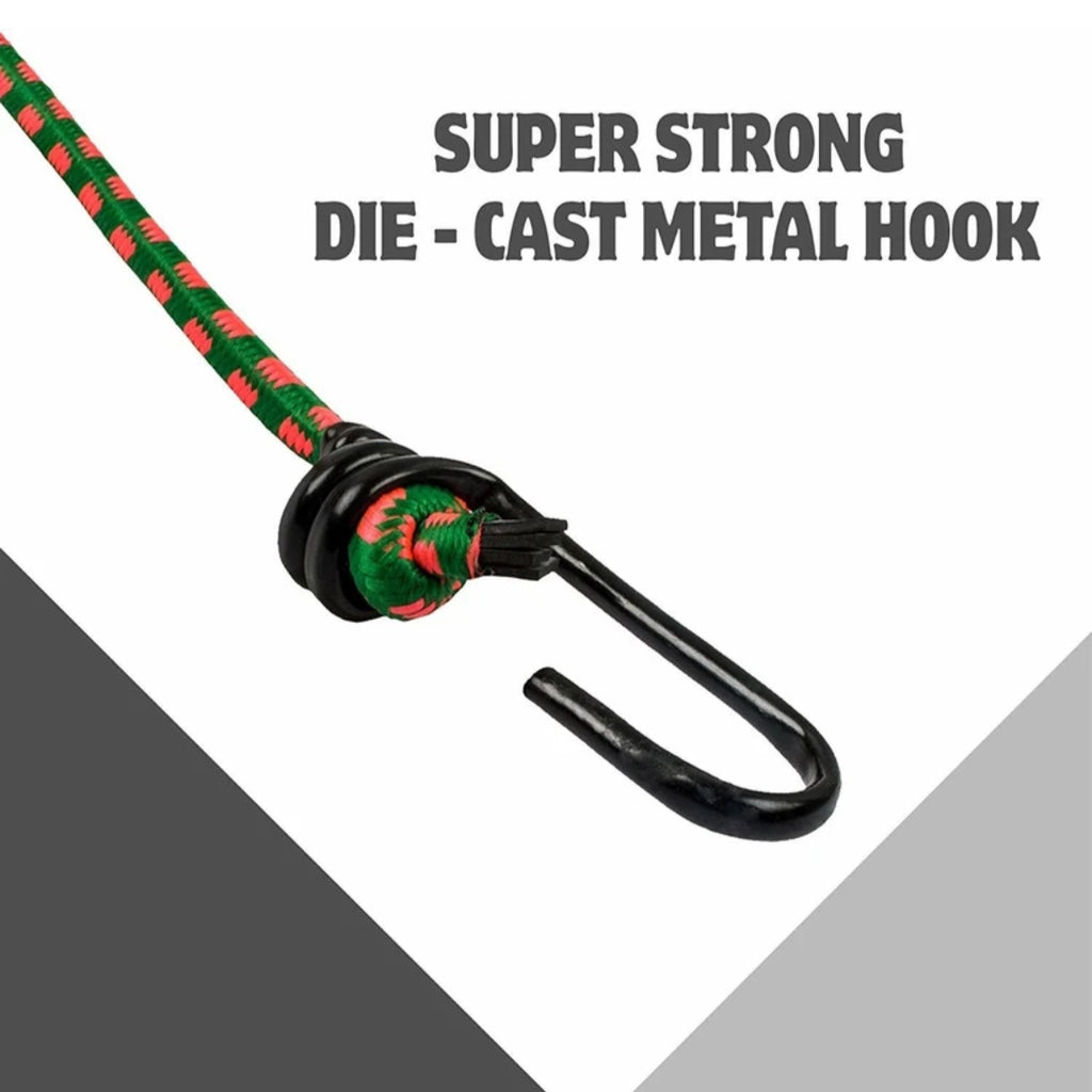 Rope Ultra Strong & Flexible Bungee Rope/Bike Luggage Rope Pack of 3 Multicolor