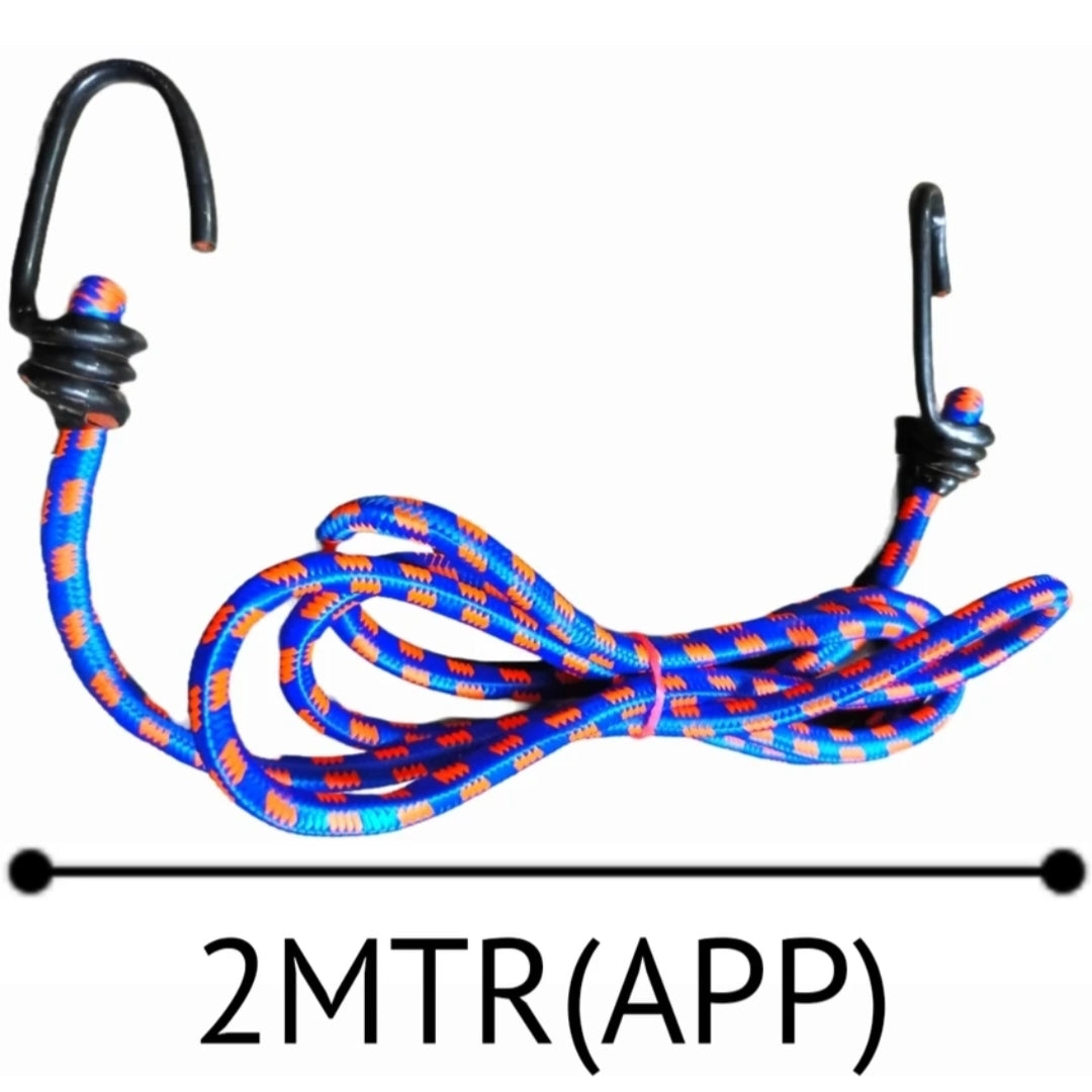 Rope Ultra Strong & Flexible Bungee Rope/Bike Luggage Rope Pack of 3 Multicolor