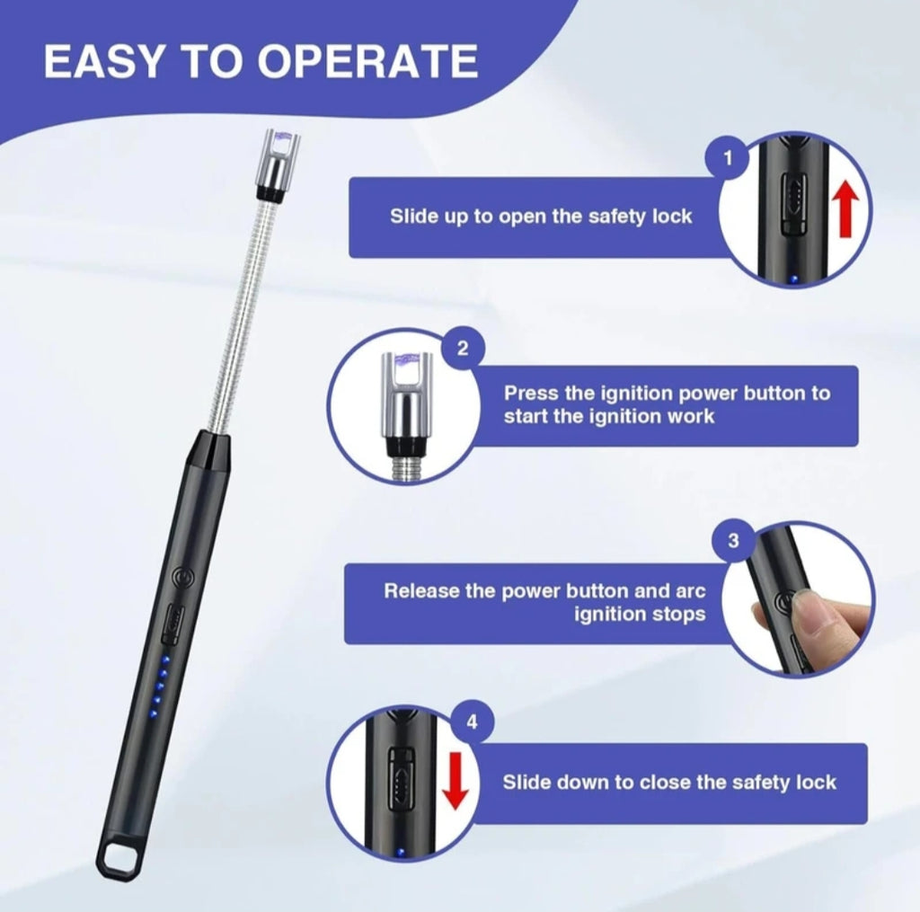 Rechargeable Electric Lighter Flexible Windproof USB