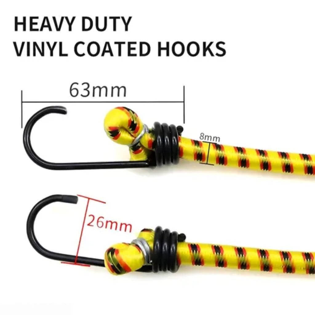 Rope Ultra Strong & Flexible Bungee Rope/Bike Luggage Rope Pack of 3 Multicolor