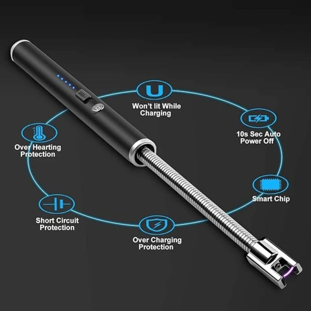 Rechargeable Electric Lighter Flexible Windproof USB