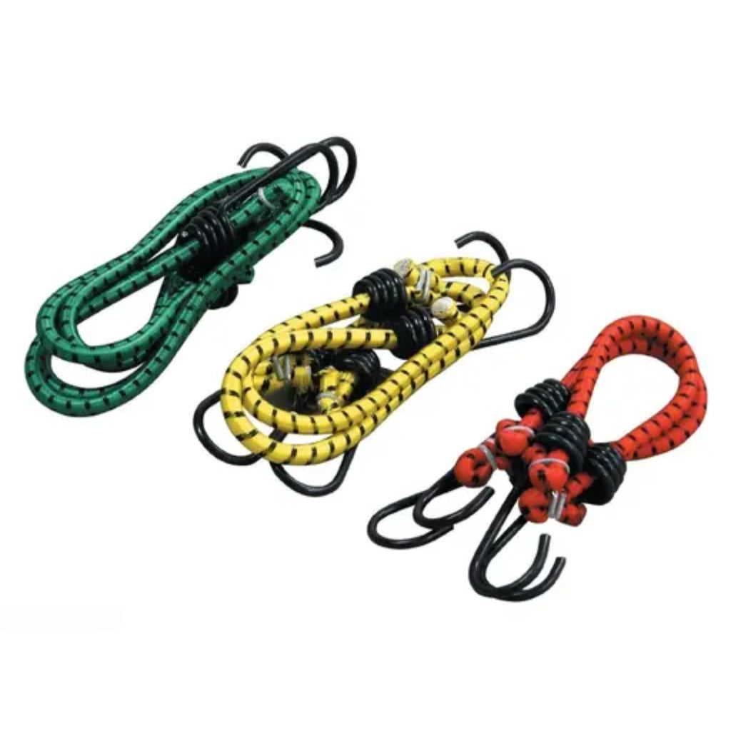 Rope Ultra Strong & Flexible Bungee Rope/Bike Luggage Rope Pack of 3 Multicolor