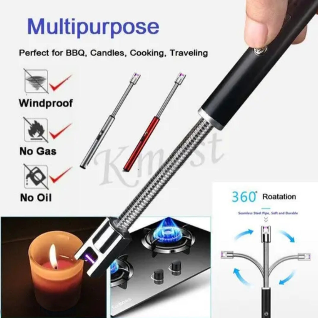 Rechargeable Electric Lighter Flexible Windproof USB